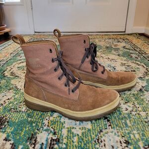 Sorel Suede Outdoor Hiking Lace Up Brown Boots, Size Mens 10M